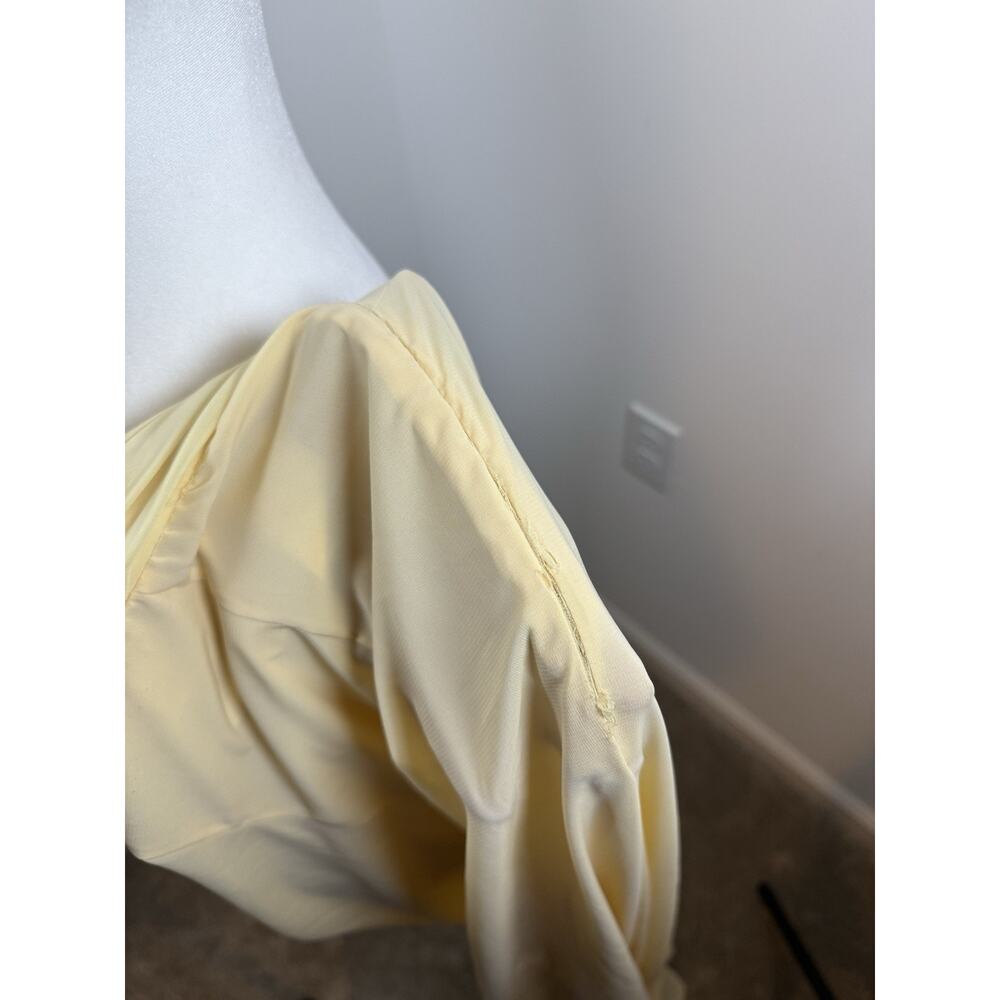 Jovani Women’s Size 12 Butter Yellow Formal Dress Gown Halter Long Classic Prom - Picture 7 of 15